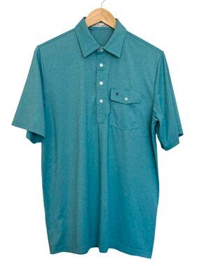 CRIQUET Performance Players Pima Cotton Short Sleeve Polo Shirt Blue Size M